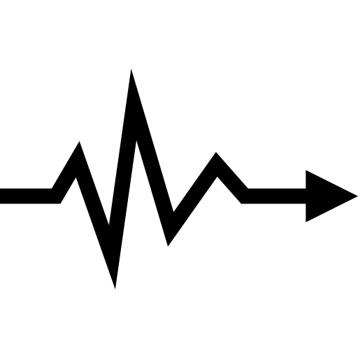 heartbeat lifeline arrow symbol